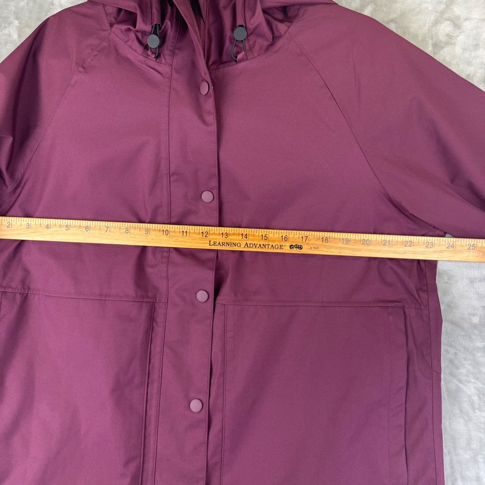 Quince Weatherproof Oversized Rain Jacket Womens Medium Barolo Burgundy (1423) - Picture 9 of 12